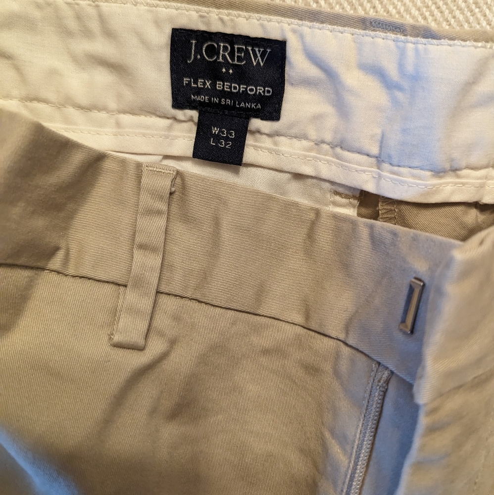 Brand new J crew "flex Bedford" khakis 33x32